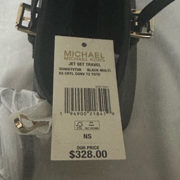 Michael Kors Jet Set Traveler Black and Brown Women's Shoulder Bag/Crossbody Bag - Picture 7 of 11